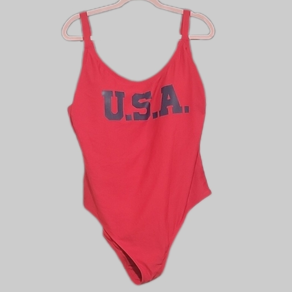 Xhilaration Swim Xhiaration Red Usa One Piece Swim Suit Size 22w
